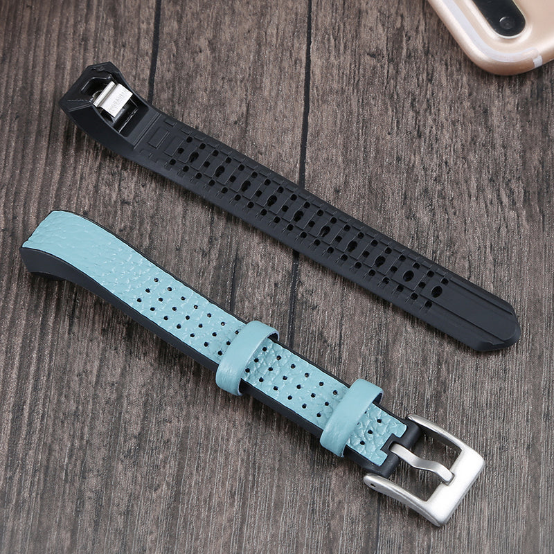 TPU+Cowhide Leather Adjustable Watch Strap Replacement Wrist Band for Fitbit Alta Alta HR Ace TPU+Cowhide Leather Adjustable Watch Strap Replacement Wrist Band for Fitbit Alta Alta HR Ace